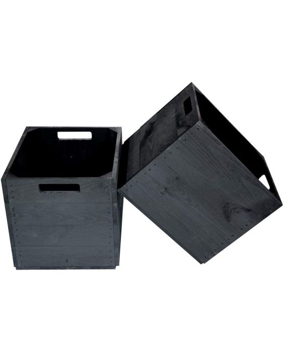 Black deals wooden box