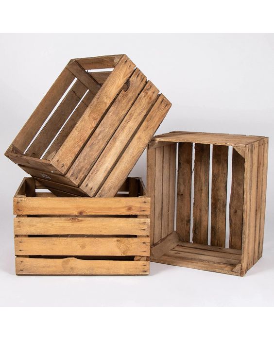 Wooden crate hotsell with lid