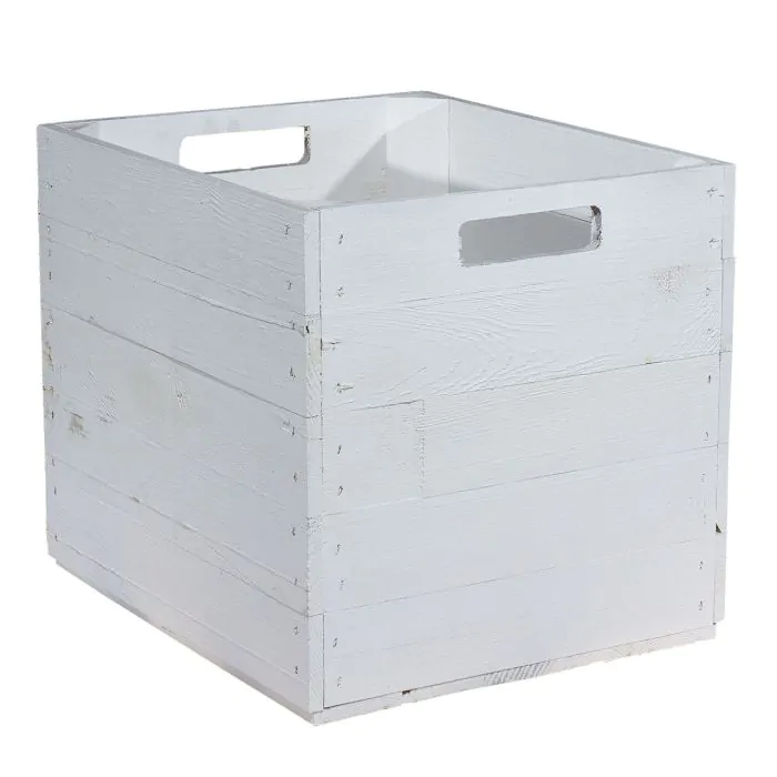 Wooden crates Ikea Kallax white